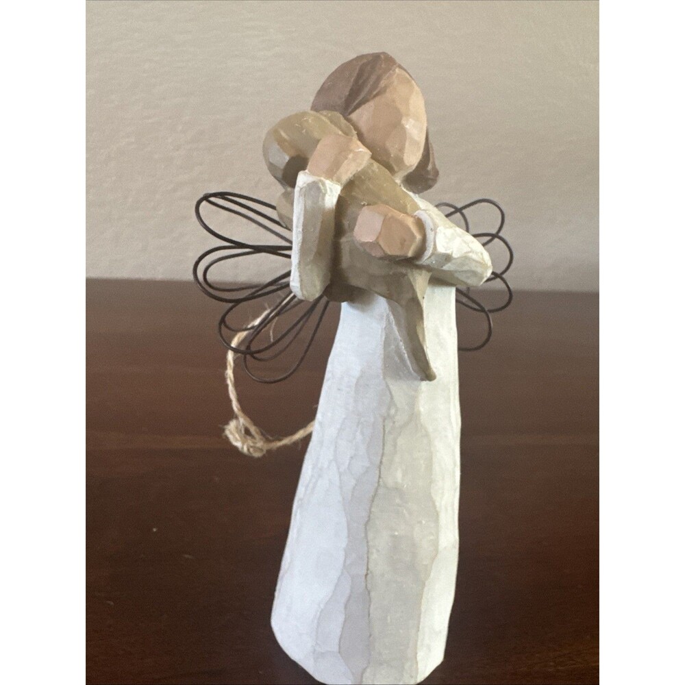 Willow Tree Angel of Friendship Resin Ornament Girl Dog Susan Lordi 1999